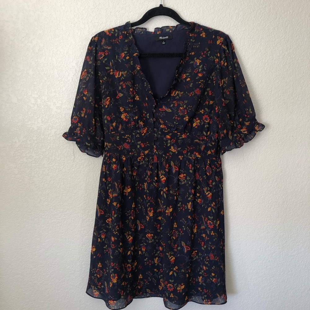 Navy floral dress